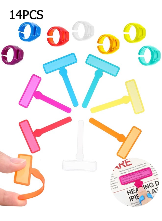 Wffo 14 Dyslexia Tools for Kids: 7 Overlay Strips, 7 Finger Rings, Finger Reading Guide Strip with a Ring, for Reading Dyslexia, Guided Reading Strips, Reading Dyslexia Tools for Kids for Dyslexias, ADHD and Visual Stress - Image 1