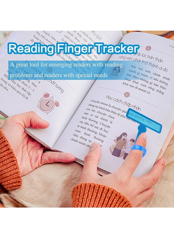 Wffo 14 Dyslexia Tools for Kids: 7 Overlay Strips, 7 Finger Rings, Finger Reading Guide Strip with a Ring, for Reading Dyslexia, Guided Reading Strips, Reading Dyslexia Tools for Kids for Dyslexias, ADHD and Visual Stress - Image 5