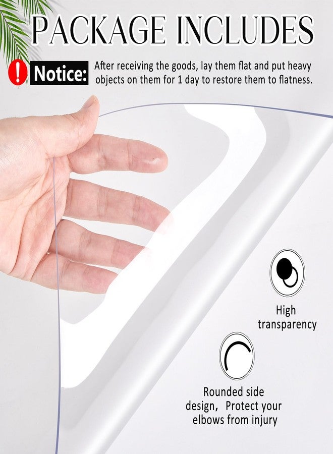 Relaxweex Clear l Shaped Desk Mat 36.2" x 15.7" PVC Mouse Pad for Corner Waterproof Computer Corner Desk Pad Large l Shaped Writing Mat Computer Protector for Office Home Protection - Image 3