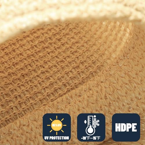 SUNNY GUARD Sun Shade Sail 16'x16'x16' Triangle Sand UV Block Sunshade for Backyard Yard Deck Patio Garden Outdoor Activities and Facility(We Make Custom Size) - Image 4