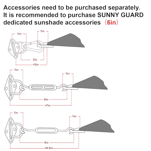 SUNNY GUARD Sun Shade Sail 16'x16'x16' Triangle Sand UV Block Sunshade for Backyard Yard Deck Patio Garden Outdoor Activities and Facility(We Make Custom Size) - Image 3