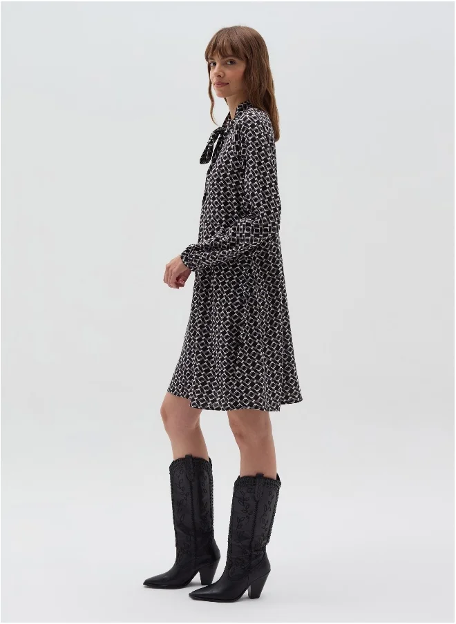 Ovs Short dress with print with foulard
