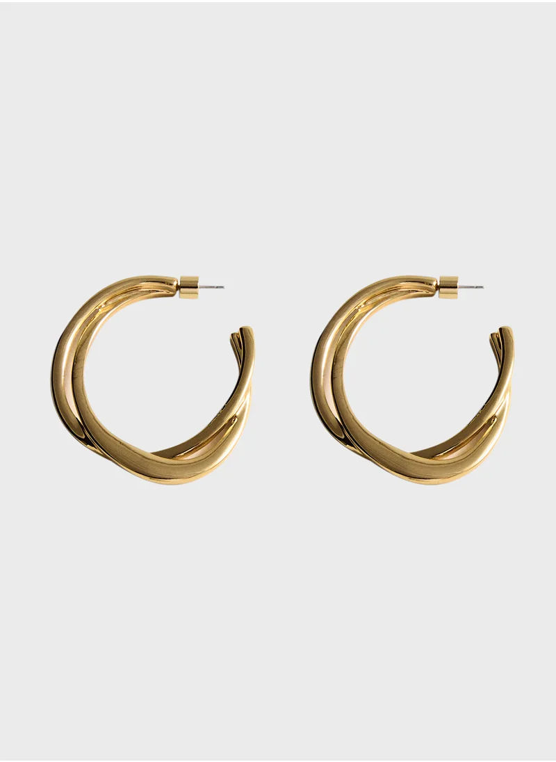 مانجو Intertwined Hoop Earrings