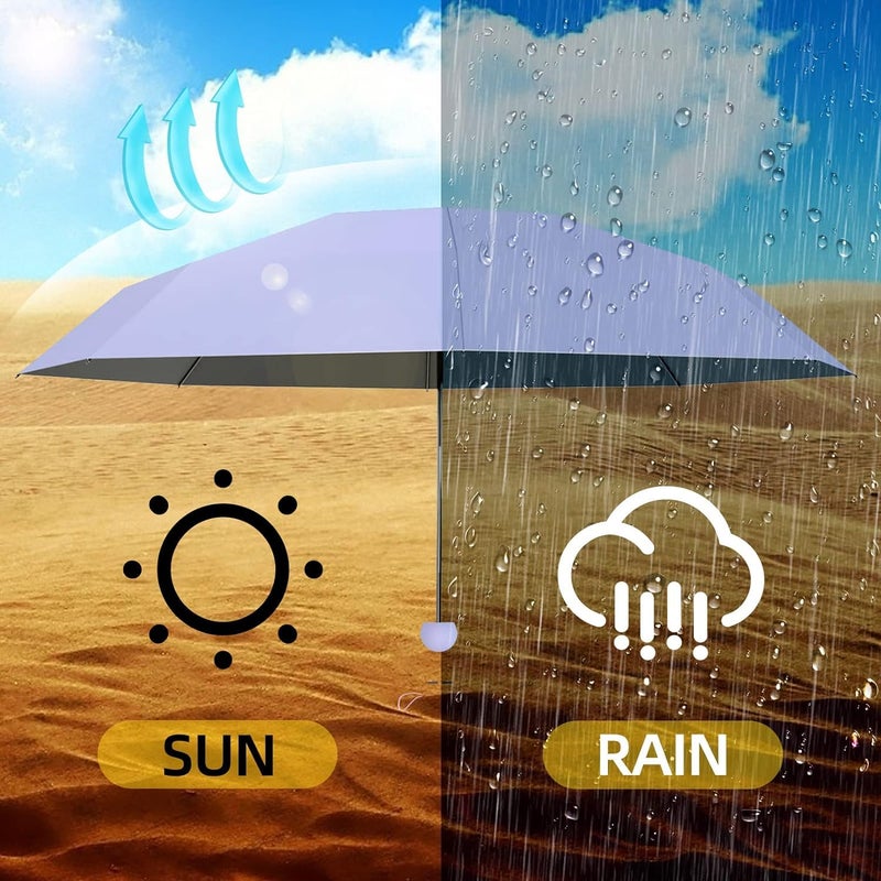 KEEKOS Umbrella, UV Big Size Umbrella for Sun Protection Rain Windproof Strong large 2 fold for men women kids boys girls Perfect small & stylish Windproof & Compact (Black.) - Image 4