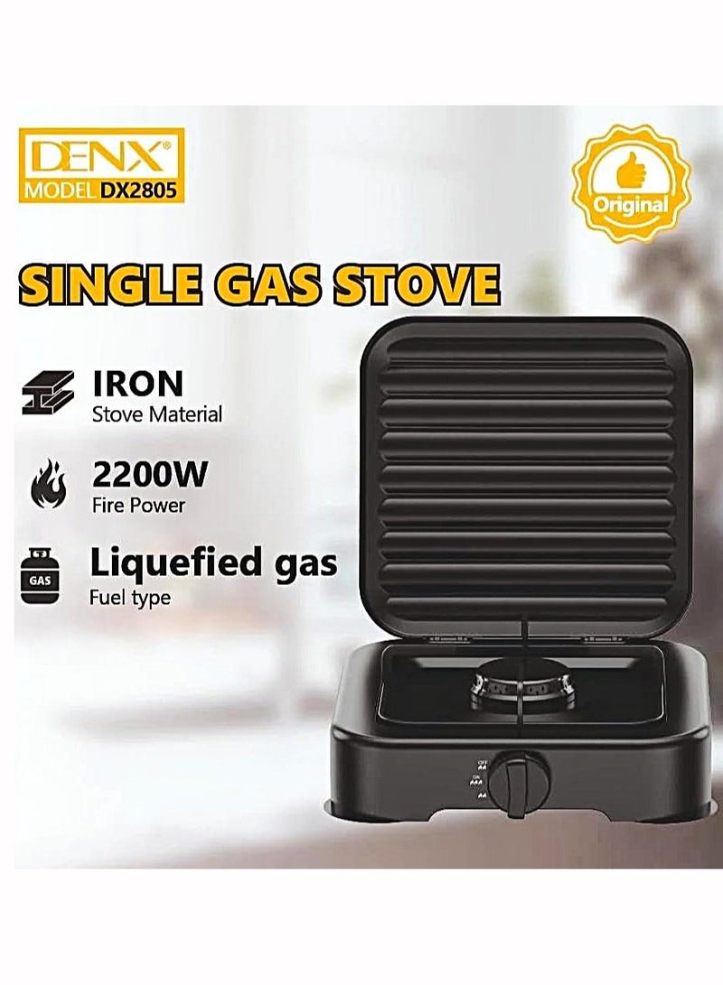 دينكس موقد غاز محمول فردي بقوة 2200 واط، مناسب للطهي في الأماكن المغلقة والمفتوحة - Image 1