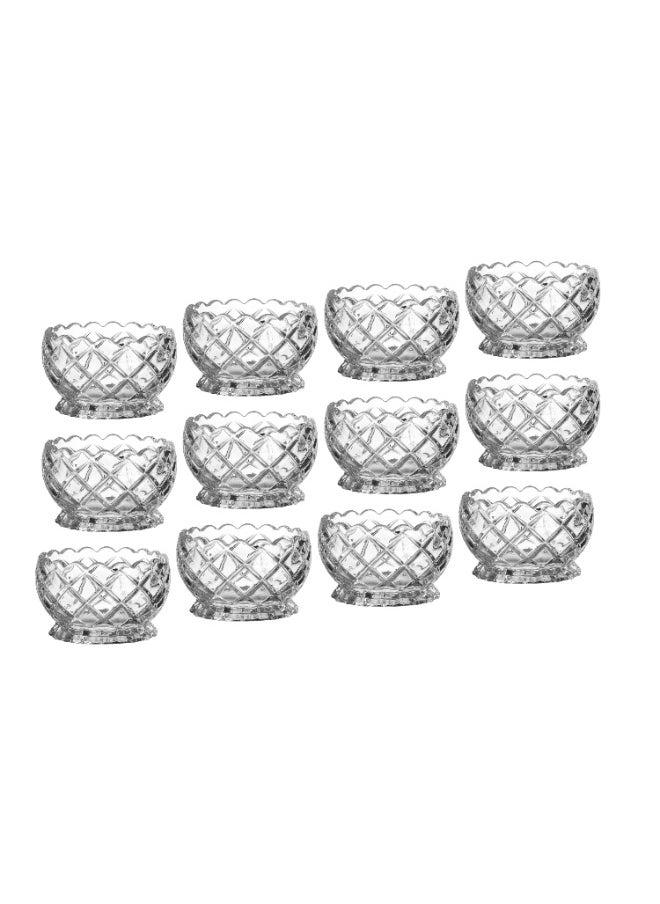 Dania A set of 12 multi-use glass bowls with legs for nuts and sweets  - Image 4