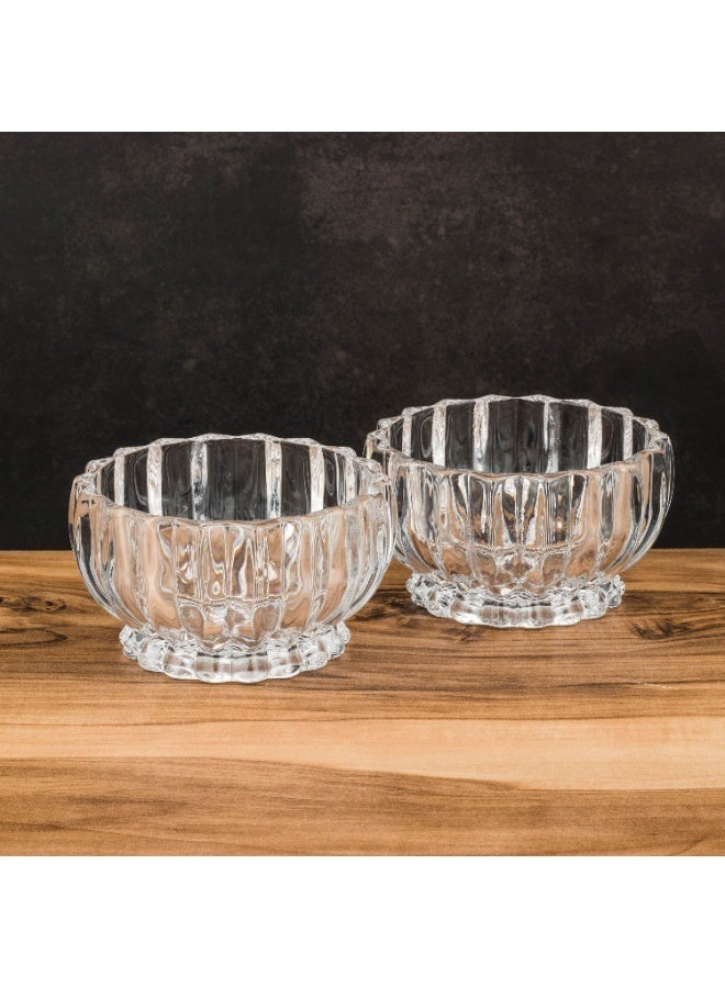 إيليجانت طقم 12 زبدية زجاج مع أرجل للمكسرات و الحلى و متعددة الاستخدام - Image 2