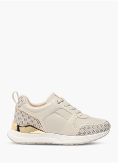 Flora Bella By Shoexpress Womens Panelled Ankle Sneakers With Lace-Up Closure  - Image 3