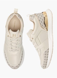 Flora Bella By Shoexpress Womens Panelled Ankle Sneakers With Lace-Up Closure  - Image 2