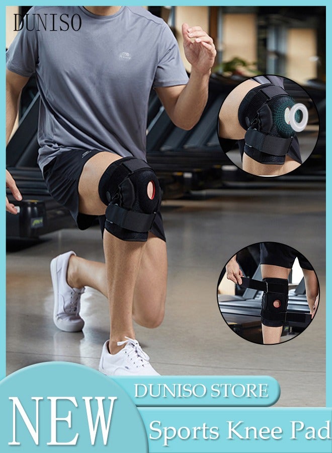 DUNISO Professional Knee Pad Knee Brace with Side Stabilizers and Patella Gel Pads Adjustable Compression Knee Support Braces for Knee Pain Meniscus Tear ACL MCL Arthritis Joint Pain Relief Injury Recovery - Image 1
