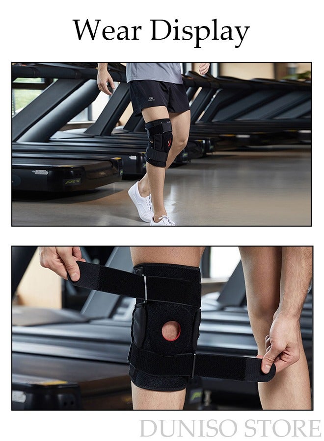 DUNISO Professional Knee Pad Knee Brace with Side Stabilizers and Patella Gel Pads Adjustable Compression Knee Support Braces for Knee Pain Meniscus Tear ACL MCL Arthritis Joint Pain Relief Injury Recovery - Image 3