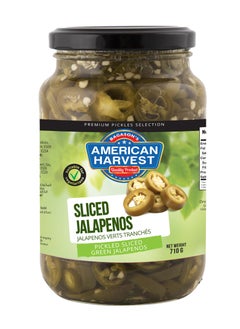 American Harvest Sliced Green Jalapenos 710g  - Image 1
