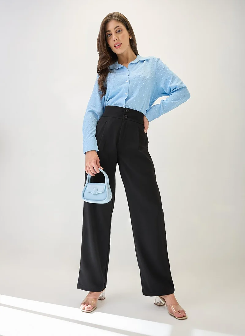 globus Globus Women Mid-Rise Pleated Workwear Korean Pants