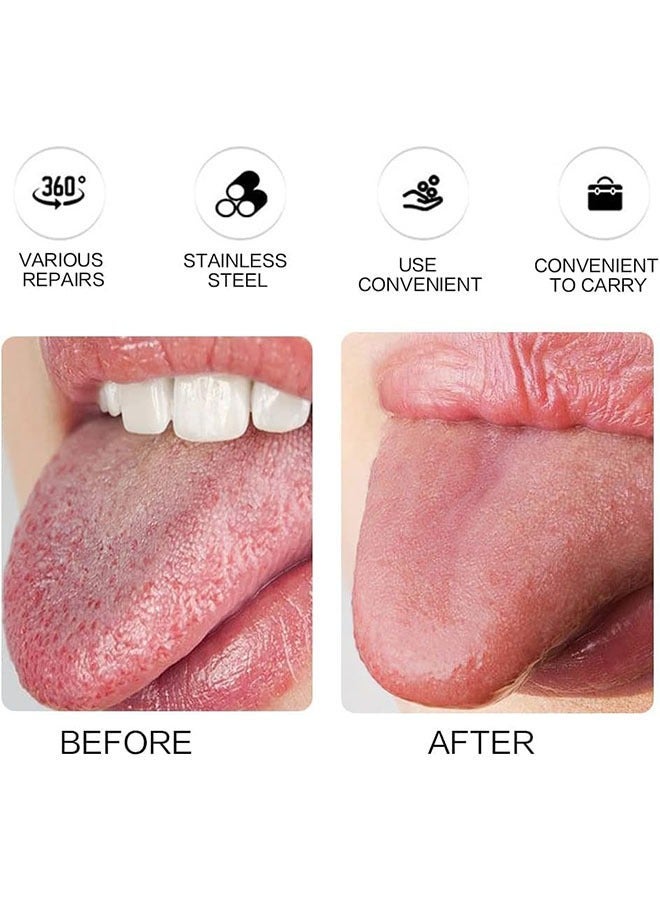 general Tongue Scraper, Stainless Steel Tongue Cleaner Reusable Professional Tongue Cleaners with Travel Case Box, Tongue Brush Cleaner Oral Cleaning 3 Pieces Tools,silver - Image 2