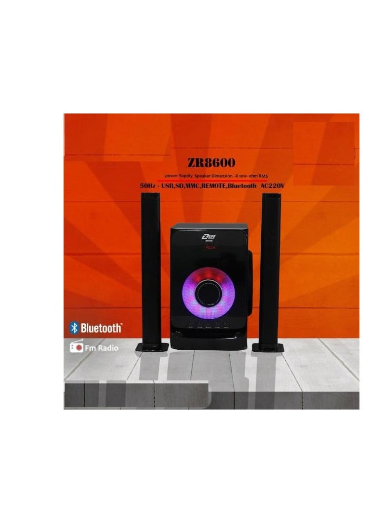 Zero ZR-8600 2.1 subwoofer supports USB flash and memory card and supports Bluetooth technology - Image 2
