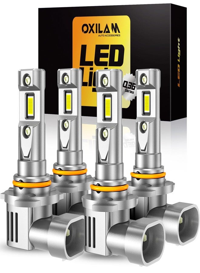 OXILAM Q36 9005 9006 Bulbs Combo, 1:1 Size Design, 40000LM Brighter Fog Light Bulbs, 6500K Cool White, Non-polarity, Plug and Play, IP68, Pack of 4 - Image 1