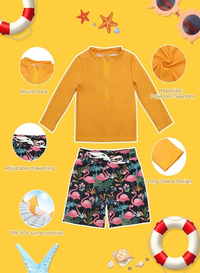 ALVABABY Long Sleeve Rashguards, Baby/Toddler Boys' Rash Guard Sets,Boy Swimsuit UPF 50+ Sun Protection Two Piece Bathing Suit ST-R13-12-18M - Image 2