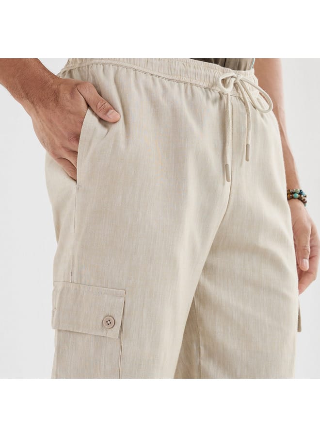 Splash FAV Flexi Waist Regular Fit Cargo Pants with Drawstring Closure - Image 4