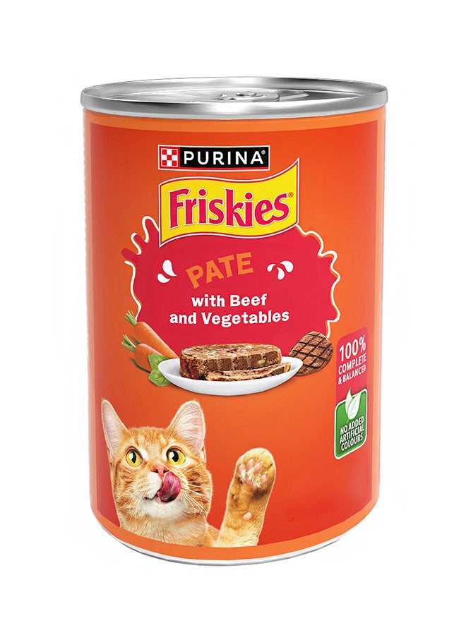 Friskies Purina Friskies Pate Beef and Vegetables Cat Food, 400g 