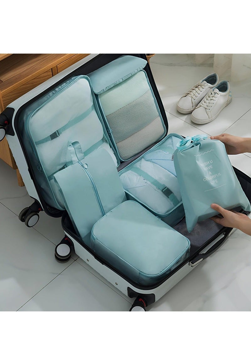 DUNISO Packing Cubes Travel Organizer 7PCS for Carry on Luggage Multi-Functional Compression Organizer Bags Clothing Sorting Packages Travel Packing Pouches for Man & Women Travel Essentials-Green - Image 4
