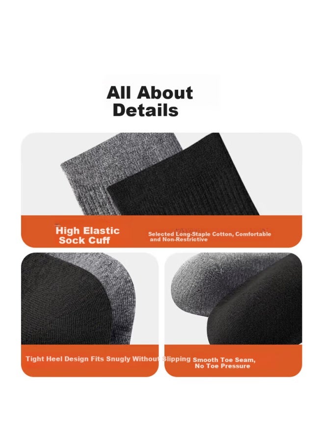 Miyou 5 Pairs Men's Autumn Winter Cotton Socks 7a Antibacterial Mid-calf Casual Socks - Image 5