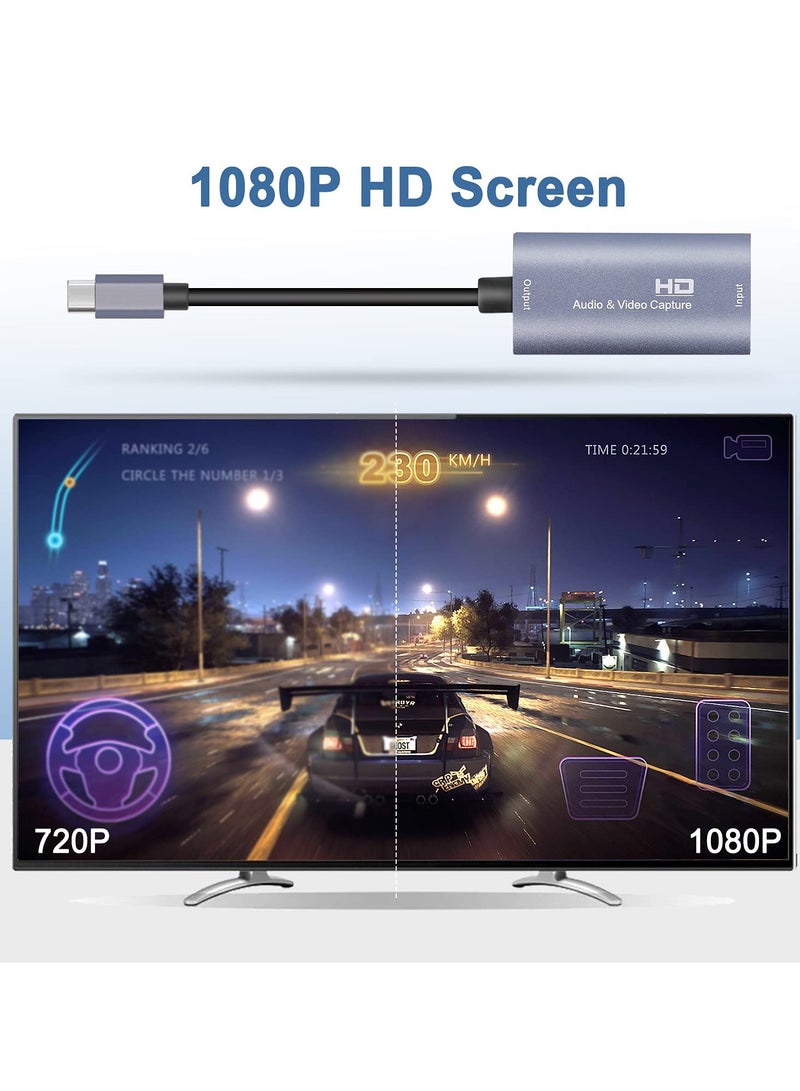 بطاقة التقاط الفيديو HDMI 4K إلى USB-C - محول بث USB 3.0، 1080P 60FPS، متوافق مع OBS و Zoom للألعاب والبث المباشر على نظامي Windows و Mac OS - Image 4