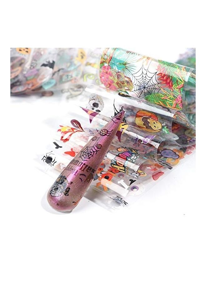 NIBEMINENT 10 Sheets Halloween Nail Art Foils Multicolour - Image 4