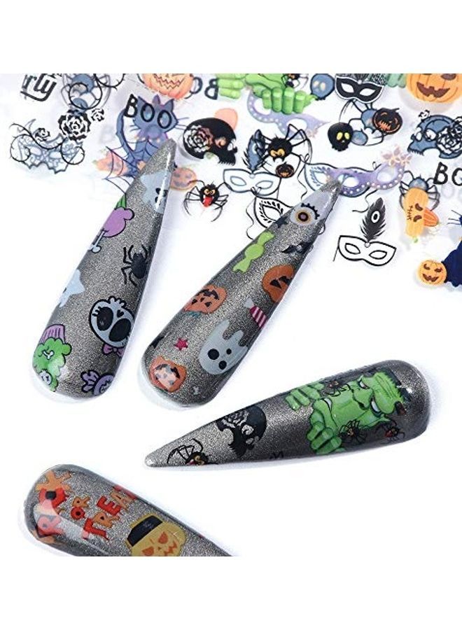 NIBEMINENT 10 Sheets Halloween Nail Art Foils Multicolour - Image 5