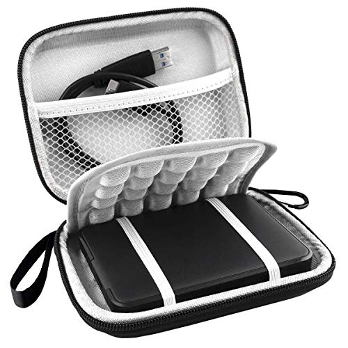 Lacdo Hard Drive Carrying Case for Western Digital WD ElementsWD My PassportMy Passport Ultra Portable External Hard Drive HDD 1TB 2TB 4TB 5TB 6TB USB 30 Protective Storage Travel Bag Black - Image 1