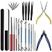 Ahier 23 Pieces Metal Puzzle Tool Kit AHIER Metal Model Tool Kit Including Plier Bending Assist Tools File Flat Tweezers Wire Wrapping Rod 3D Metal Earth Tool Kit Model Building Tools - Image 3