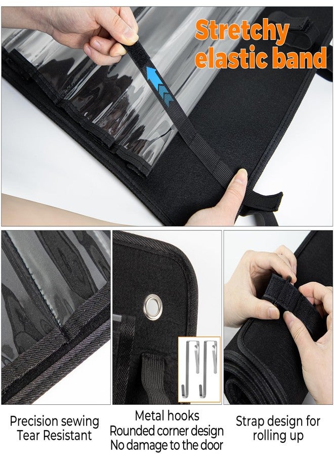 FETUSI Playmat Tube Storage Bag, Hangable Playmat Holder for MTG with 2 Hooks, Fits 12+1 Card Game Playmats with Transparent Plastic Slots, Ideal for Magic Playmats - Portable Case for MTG/TCG Game Mat - Image 4