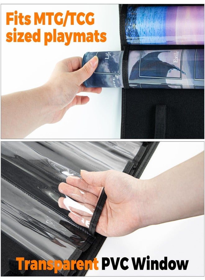 FETUSI Playmat Tube Storage Bag, Hangable Playmat Holder for MTG with 2 Hooks, Fits 12+1 Card Game Playmats with Transparent Plastic Slots, Ideal for Magic Playmats - Portable Case for MTG/TCG Game Mat - Image 5