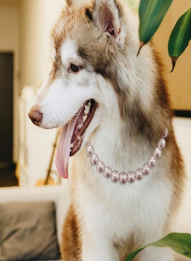 Madison Tyler Dog Pearl Necklace | Durable Dog Necklace | Cute Fashion Pet Collar for Dog | Light Pearl Jewelry Bold Puppy Accessories | Pet Necklace Gift 19 Inches - Image 4
