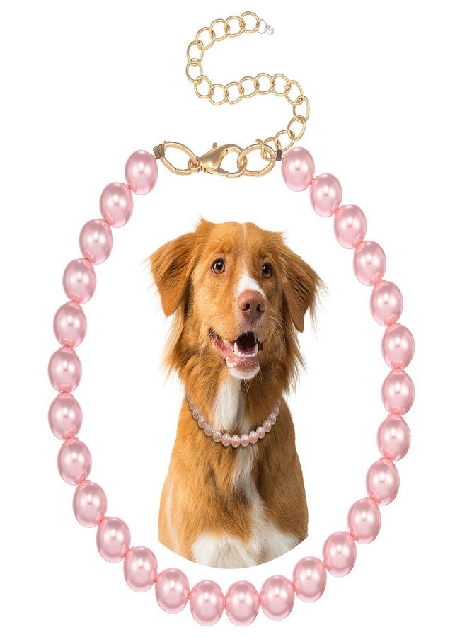 Madison Tyler Dog Pearl Necklace | Durable Dog Necklace | Cute Fashion Pet Collar for Dog | Light Pearl Jewelry Bold Puppy Accessories | Pet Necklace Gift 19 Inches - Image 1