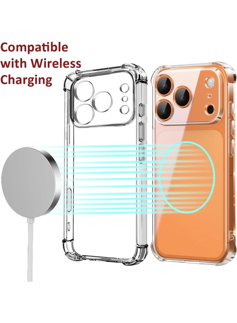 MUDISO iPhone 17 Pro Max Case Clear TPU Bumper Cover – Shockproof Transparent Protective Case with Anti-Yellowing, Anti-Scratch Finish, Enhanced Grip & Slim Fit, Wireless Charging Compatible Back Cover - Image 3