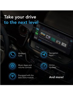 KASTWAVE Wireless CarPlay Adapter - Fastest 5GHz, Plug and Play, USB-C and USB-A Cables - Enhance CarPlay Experience with Easy Installation, Black  - Image 4