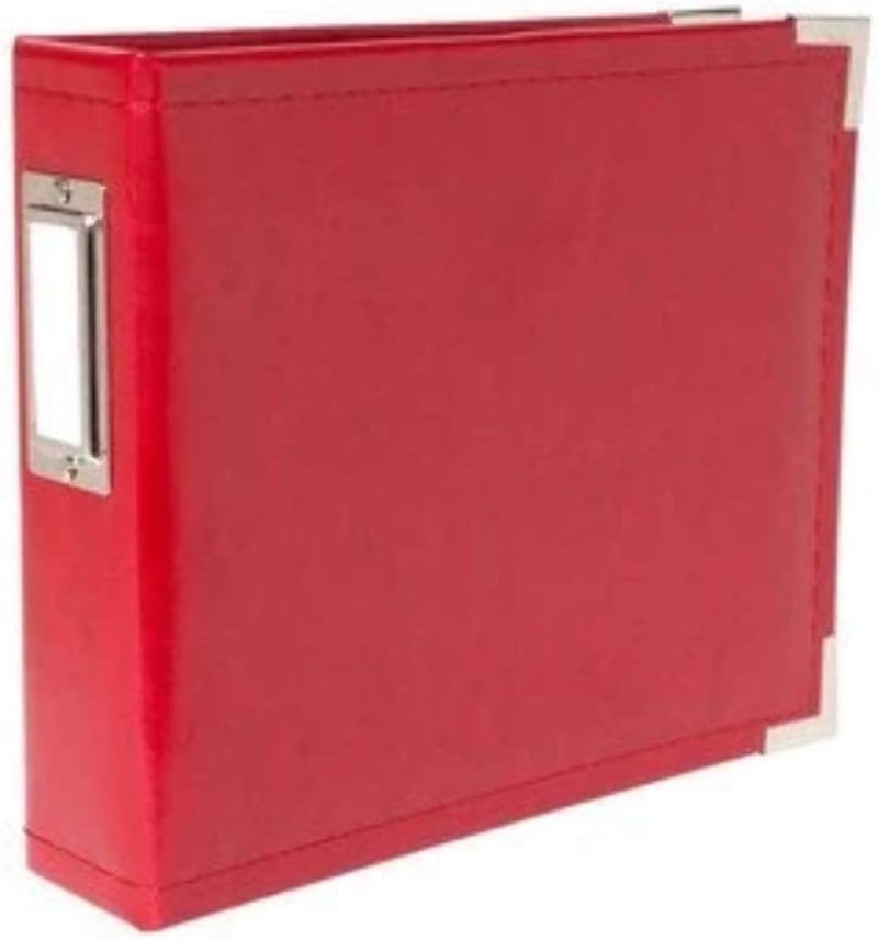 40393-7 Classic Leather - 6x6 inch Ring Album, Real Red