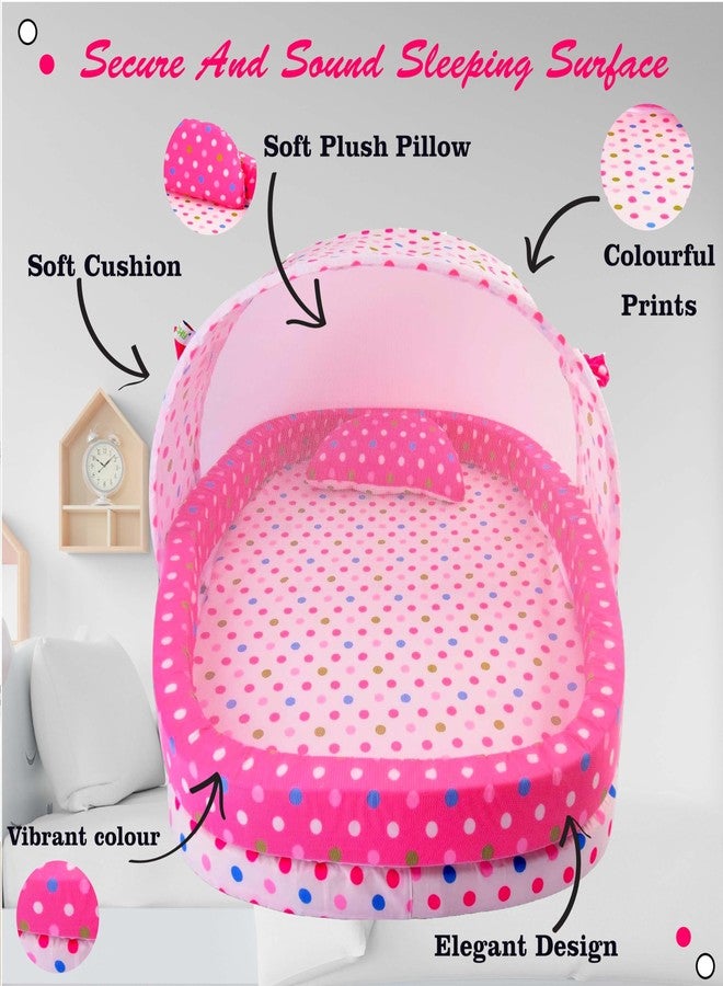 Kwitchy Baby Bedding Set Cotton Bed with Mosquito Net and Bumper Guard (0-12 Months) Pink - Image 5