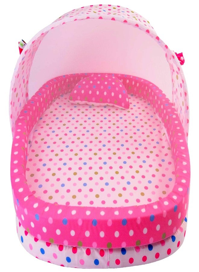 Kwitchy Baby Bedding Set Cotton Bed with Mosquito Net and Bumper Guard (0-12 Months) Pink - Image 1