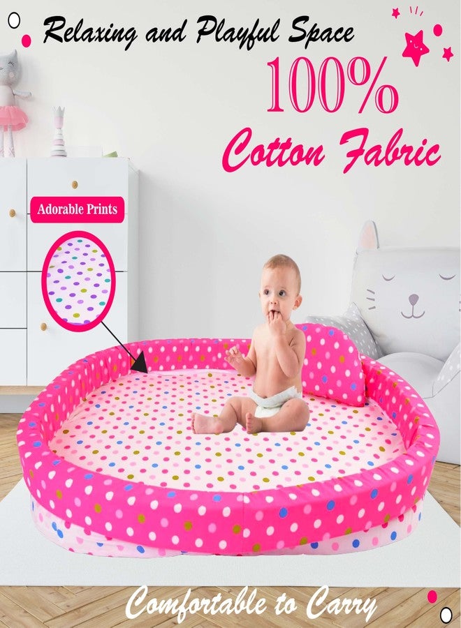 Kwitchy Baby Bedding Set Cotton Bed with Mosquito Net and Bumper Guard (0-12 Months) Pink - Image 3