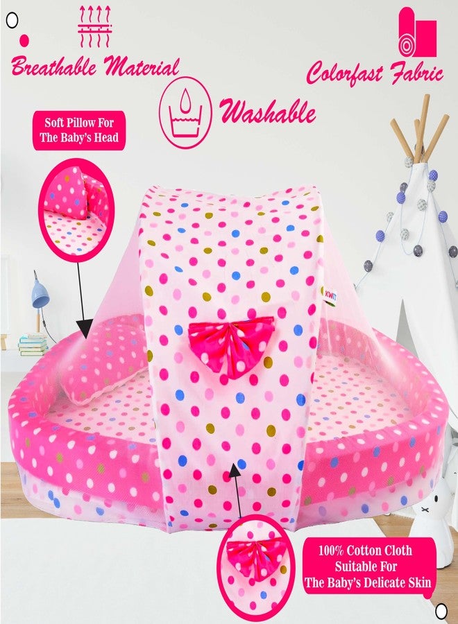 Kwitchy Baby Bedding Set Cotton Bed with Mosquito Net and Bumper Guard (0-12 Months) Pink - Image 4