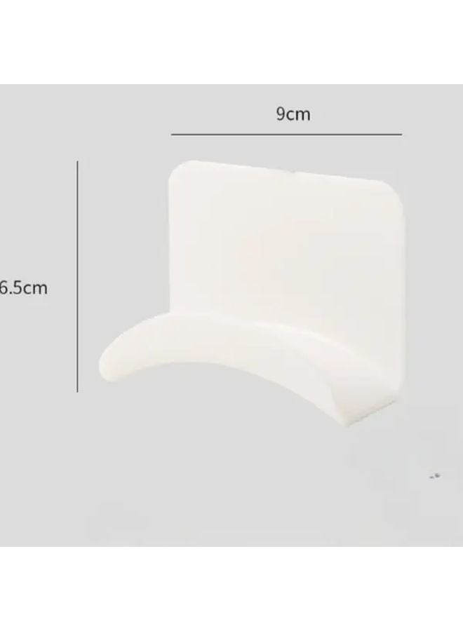 حامل سماعات الرأس الأبيض للتركيب على الحائط سهل التركيب بلاستيك متين شفاف توفير المساحة خطاف تخزين - Image 3