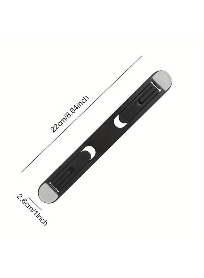 Black Portable Foldable Adjustable Laptop Stand For Office Setup - Image 3