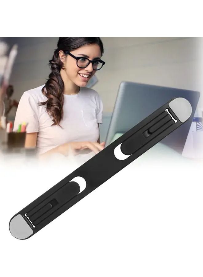 Black Portable Foldable Adjustable Laptop Stand For Office Setup - Image 2