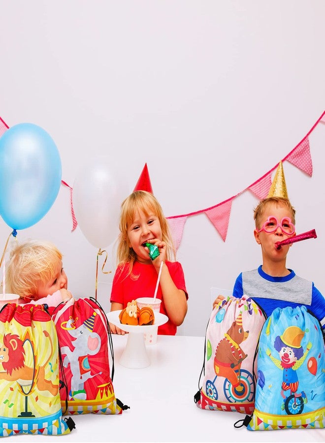 Jetec 32 Pack Circus Gift Bags Bulk Carnival Drawstring Bags Circus Party Favors Carnival Party Drawstring Backpack for Christmas Birthday Gifts Supplie - Image 4