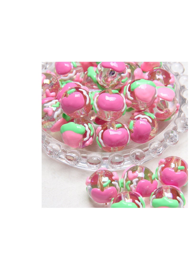 Taiahiro 18mmNew heavy oil hand-painted beaded beads, diy beaded jewelry accessories, DIY mobile phone chains, car hanging bag chains, hair rope beaded accessories(1piece/bag)  - Image 1