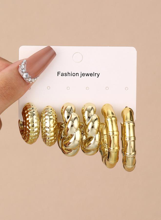 Take Two Set of 3 - Gold Hoop Earrings - Image 1