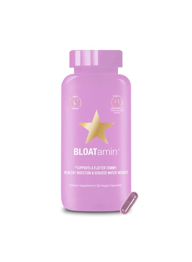 HAIRTAMIN Bloatamin Lilac Bottle 30 Vegan Caps