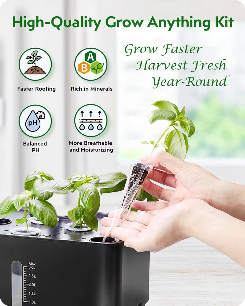GARDENCUBE مجموعة بودات الزراعة المائية GARDENCUBE 166 قطعة: متوافقة مع مجموعات Aerogarden لزراعة الأعشاب - تشمل إسفنجات الزراعة، سلال الزراعة، قباب الزراعة، ملصقات A&B، غذاء النباتات - مستلزمات الزراعة المائية لمعظم العلامات التجارية - Image 2