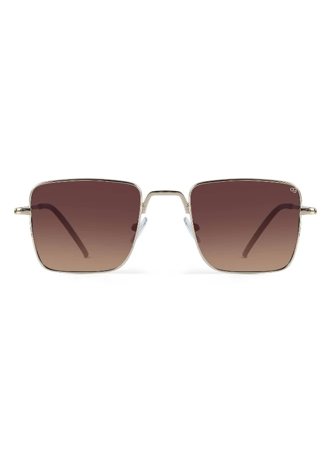 Woggles UV- Protected Gradient Brown Square Sunglasses